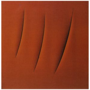 Lucio Fontana - Concetto Spaziale. Attese (dark Orange)