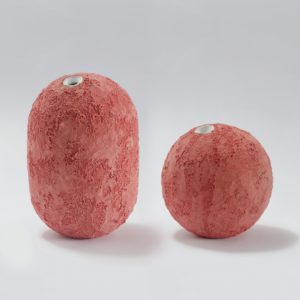Gea Ceramic Vase - Coral Red