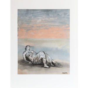 Henry Moore - Reclining Figure - Sky Background, 1981
