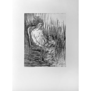 Henry Moore - Seated Mother Showing Book to Child, 1982