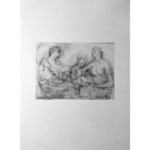Henry Moore - Man and Woman with Child, 1982