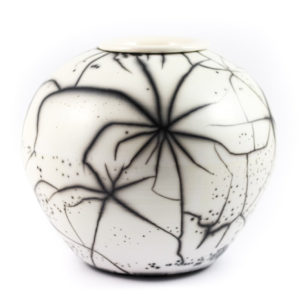 Naked Raku Pear Vase