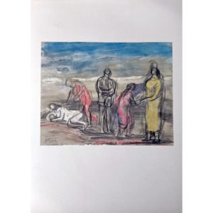 Henry Moore - One Reclining and Four Standing Figures, 1982