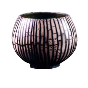 Naked Raku Bowl Black & White Large